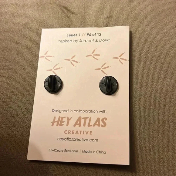 Serpent & Dove Enamel Luggage Pin - Owlcrate Hey Atlas Collection - Picture 2 of 2